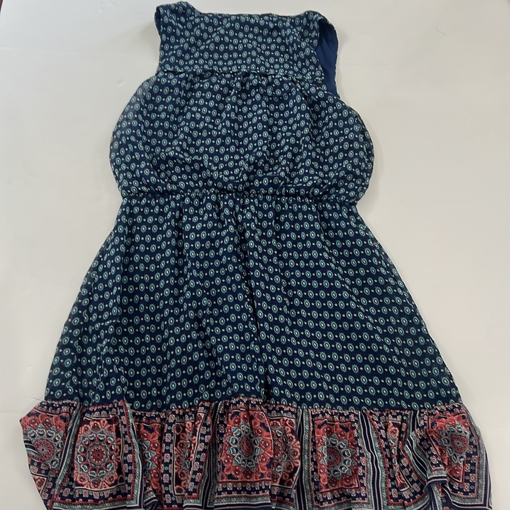 As U Wish Women’s sleeveless size medium blue dress with blue tassels - Picture 7 of 10